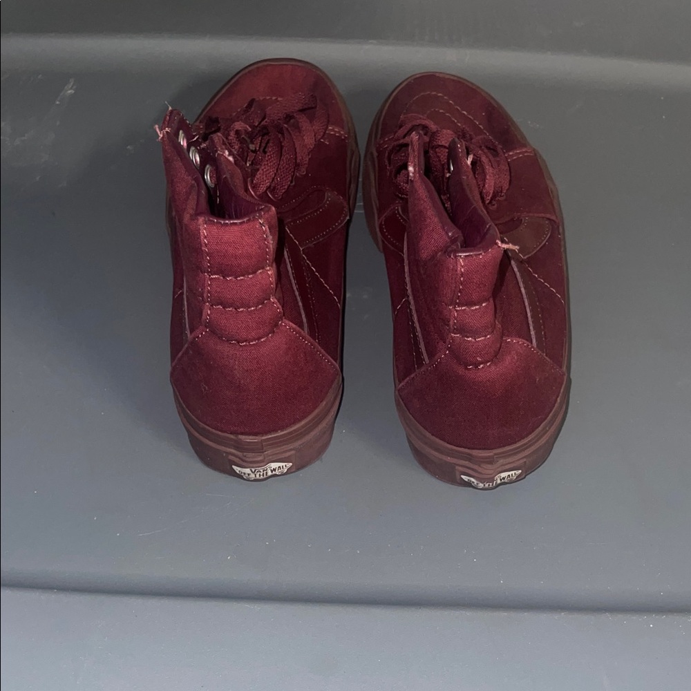Vans Burgundy High-Top Sneakers